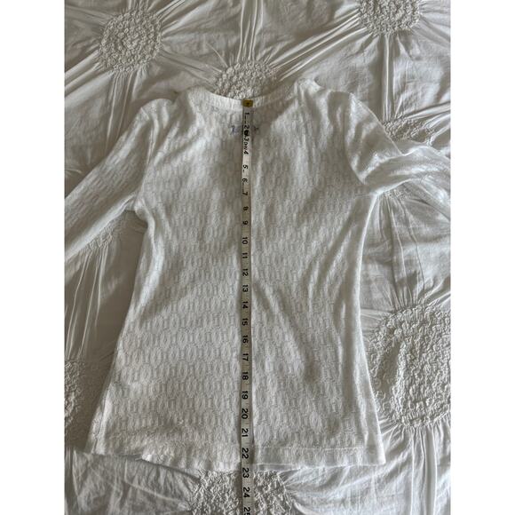 rag & bone Lace Henley Sz S 3/4 Sleeve Women's Delicate White Layering Top - Picture 14 of 14